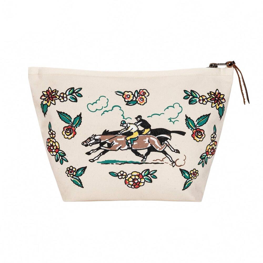 NEW THE GREAT. women's derby pouch in vintage equestrian